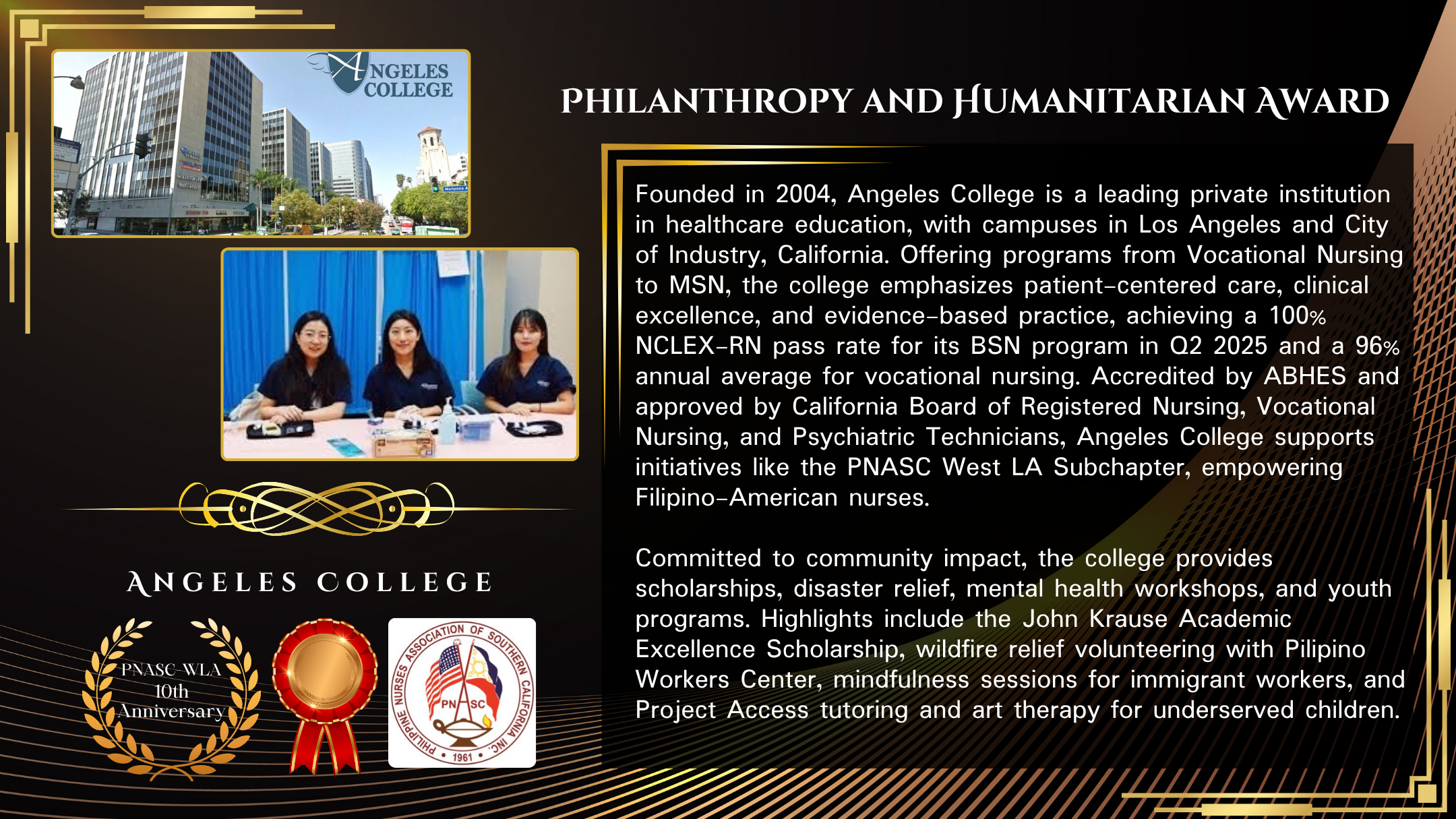Philanthropy and Humanitarian Award